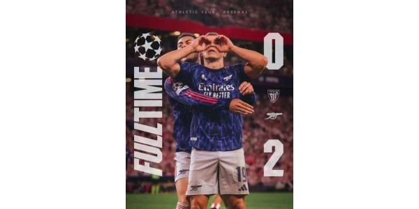 Arsenal slo Athletic Bilbao 2-0 og fikk dermed en vinnende start på Champions League. Arsenal slo Athletic Bilbao 2-0 og fikk dermed en vinnende start på Champions League.